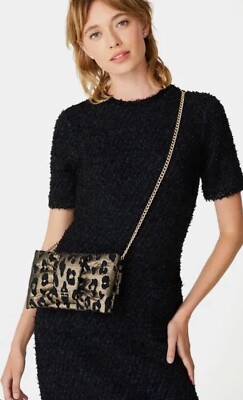 New Kate Spade Millie Leopard Crossbody Clutch  Bag Purse #topseller