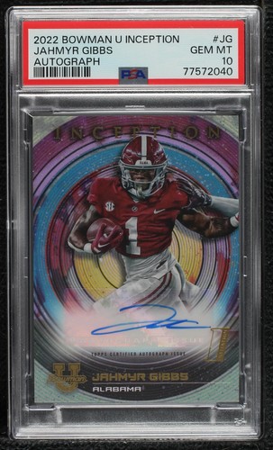 2022-23 Bowman Inception University Jahmyr Gibbs #BIA-JG