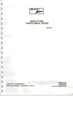 Assembly Manual Guide For Heathkit ST-5235