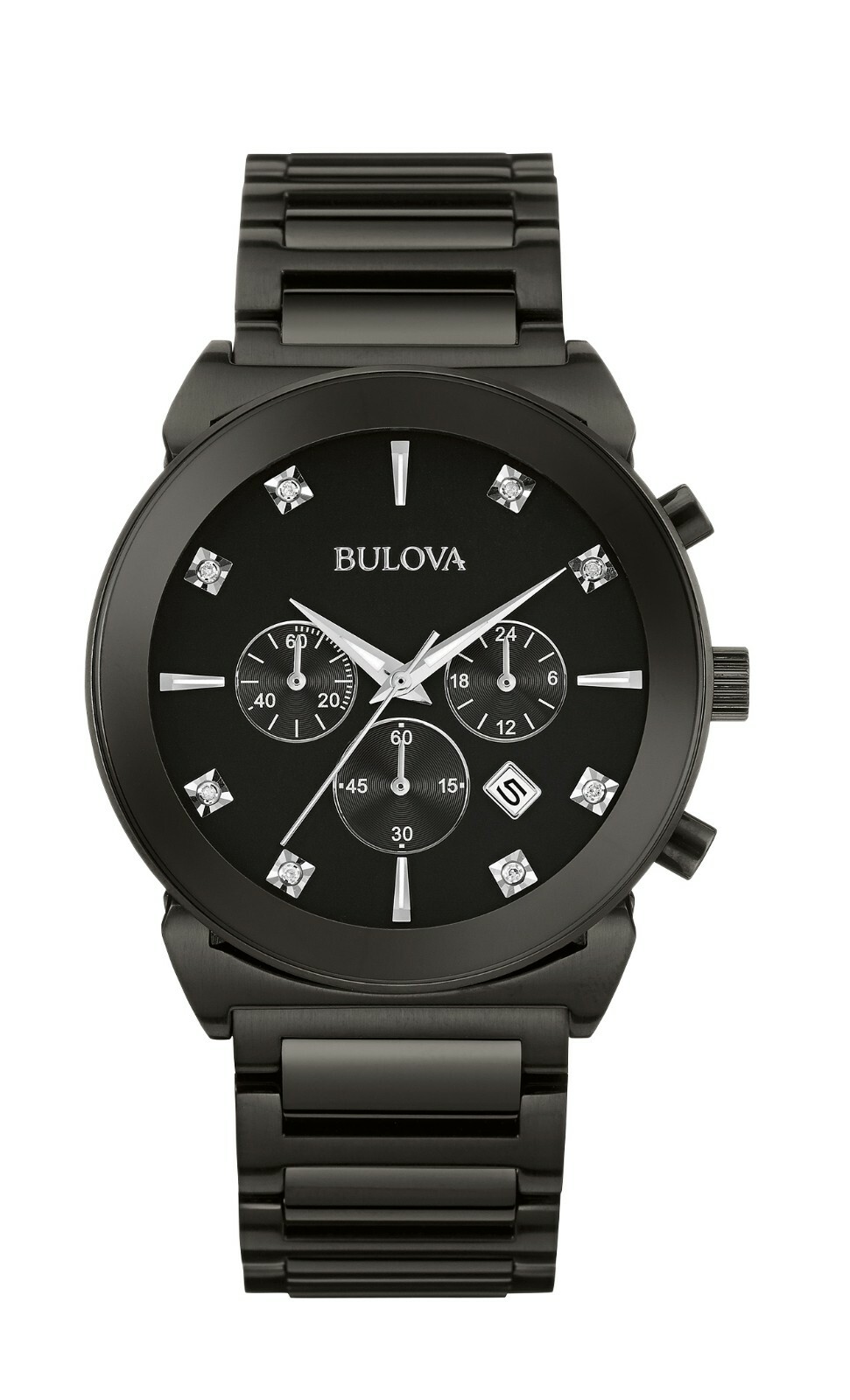 Bulova Men's Quartz Chronograph Diamond Accents Calendar Date 42mm