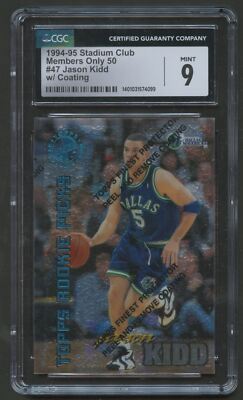 1994-95 TOPPS STADIUM CLUB MEMBERS ONLY 50 JASON KIDD RC #47 CGC 9