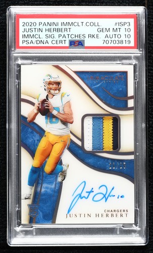2020 Panini Immaculate Collection Justin Herbert #ISP3