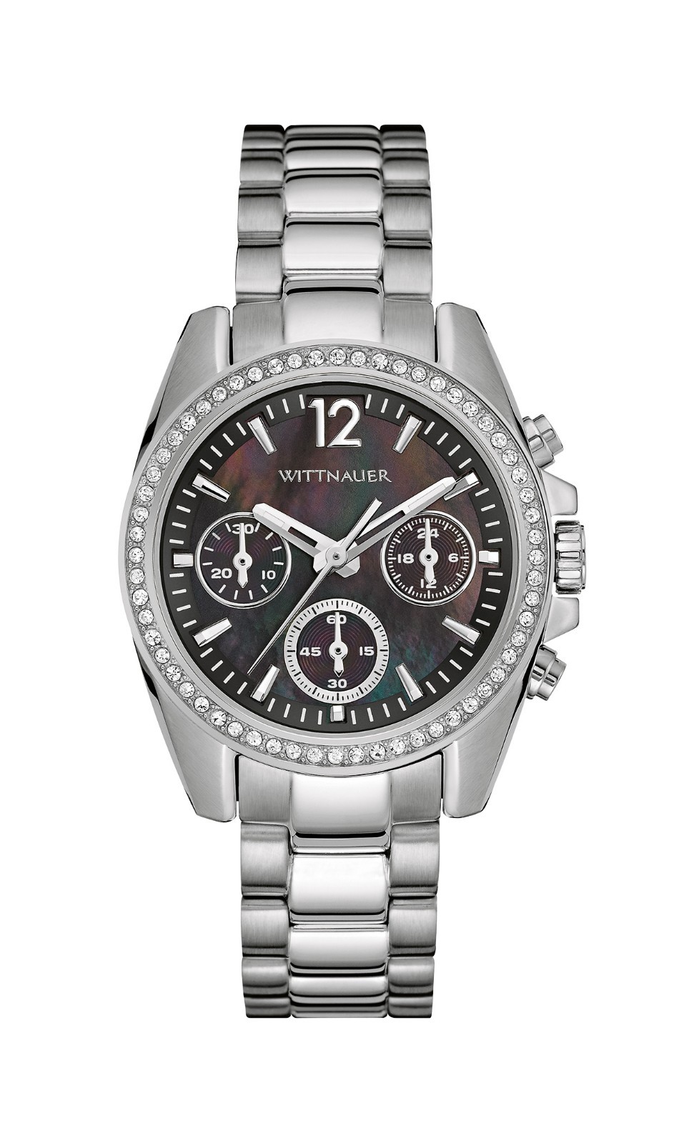 Wittnauer Women's Quartz Chronograph Silver-Tone Bracelet