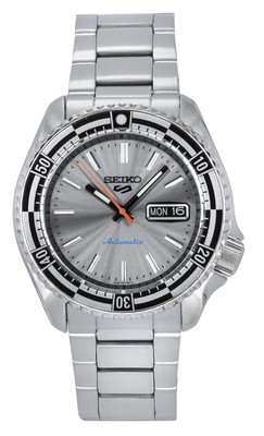 Pre-owned Seiko 5 Sports Skx Style Special Edition Silver Dial Srpk09k1 100m Mens Watch