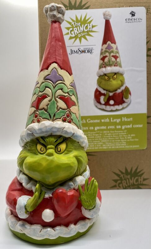 GRINCH GNOME with LARGE HEART Figure Jim Shore NEW Dr. Seuss ~ 2021 Christmas