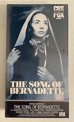 The Song of Bernadette, 1987 VHS NEW/SEALED w/ CBS/FOX Watermark