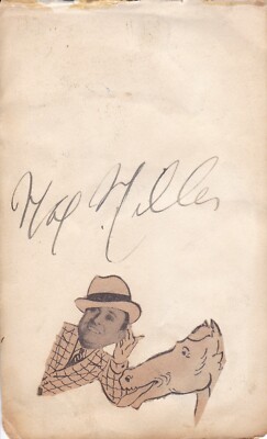 Max Miller - The Cheeky Chappie - English comedian - VINTAGE SIGNED ALBUM PAGE