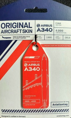 Aviationtag Air France Airbus A340 A340-311 F-GLZI RED like Planetags