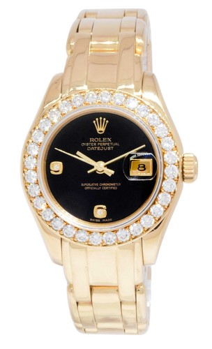 f.waka0317商品 Rolex DateJust 69298 Pearlmaster 18K Factory Diamond Bezel