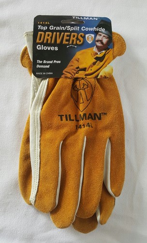 Tillman 1414 Top Grain/Split Cowhide Drivers Gloves Large