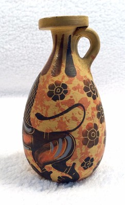 Greek Swan Lion Pottery Vase - Copy of Corinth Period 560 BC - 4.5