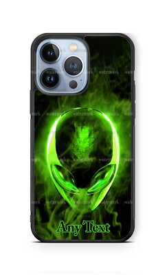Green Alien Scifi Extraterrestrial Personalized Phone Case fits iPhone Samsung