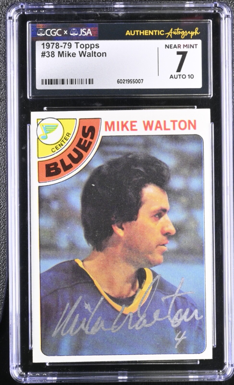 Mike Walton Signed 1978-79 Topps #38 St. Louis Blues CGC 7