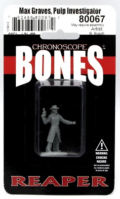 Reaper 80067 Max Graves Pulp Investigator (Chronoscope Bones) Private Detective 