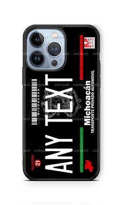 Mexico Phone Defender Case Black License Placa Michoacan 2012 for IPHONE SAMSUNG