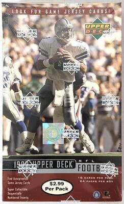1999 Upper Deck Football 24-Pack Prepriced Retail Box