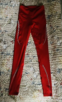 STRONG  ID Zumba Ankle Length Compression Workout Leggings XS .RED