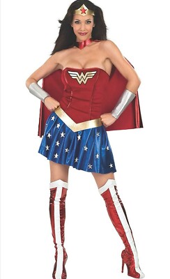 Wonder Woman Womens Costume DC comics Marvel Superhero Fancy Dress outfit