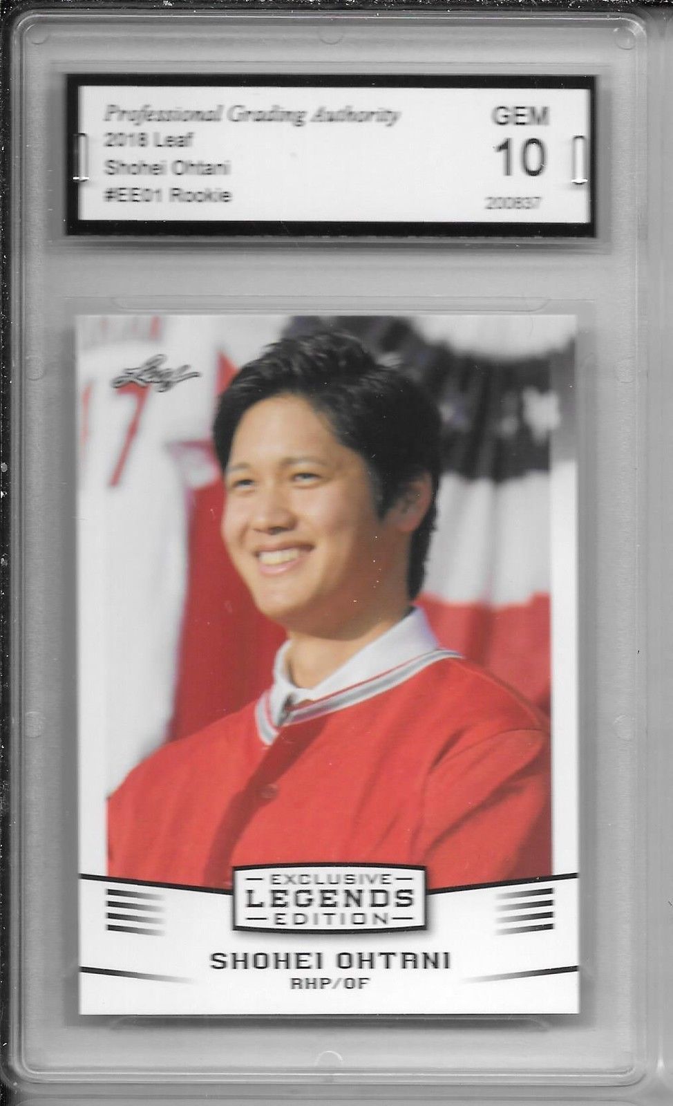 Shohei Ohtani 2018 Leaf Legends Exclusive #EE01 PGA Graded