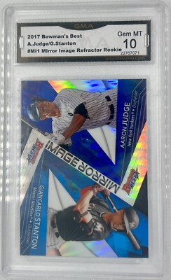 Aaron Judge Rookie 2017 Bowmans Best Refractor Giancarlo Stanton GMA 10 GEM MT