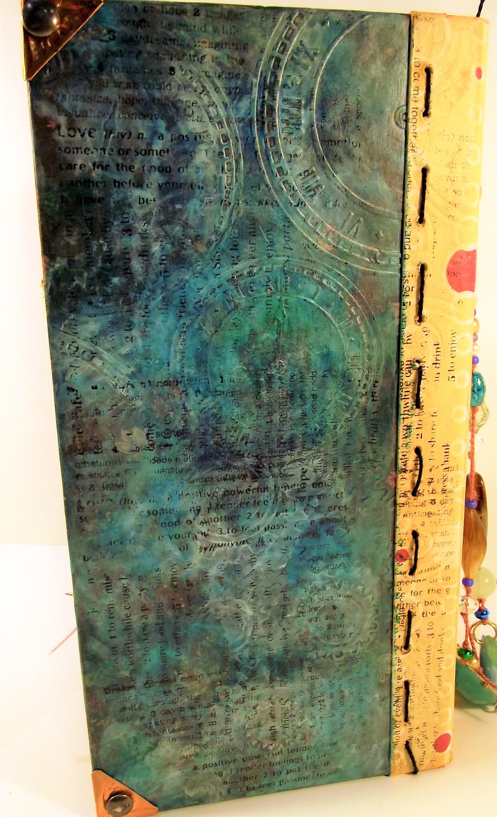Steampunk Hardbound Junk Journal w/Embossed Metal by Yellow Dress Crafts