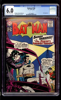 Batman #148 1962 CGC 6.0 FN C/OW High Definition Scans**