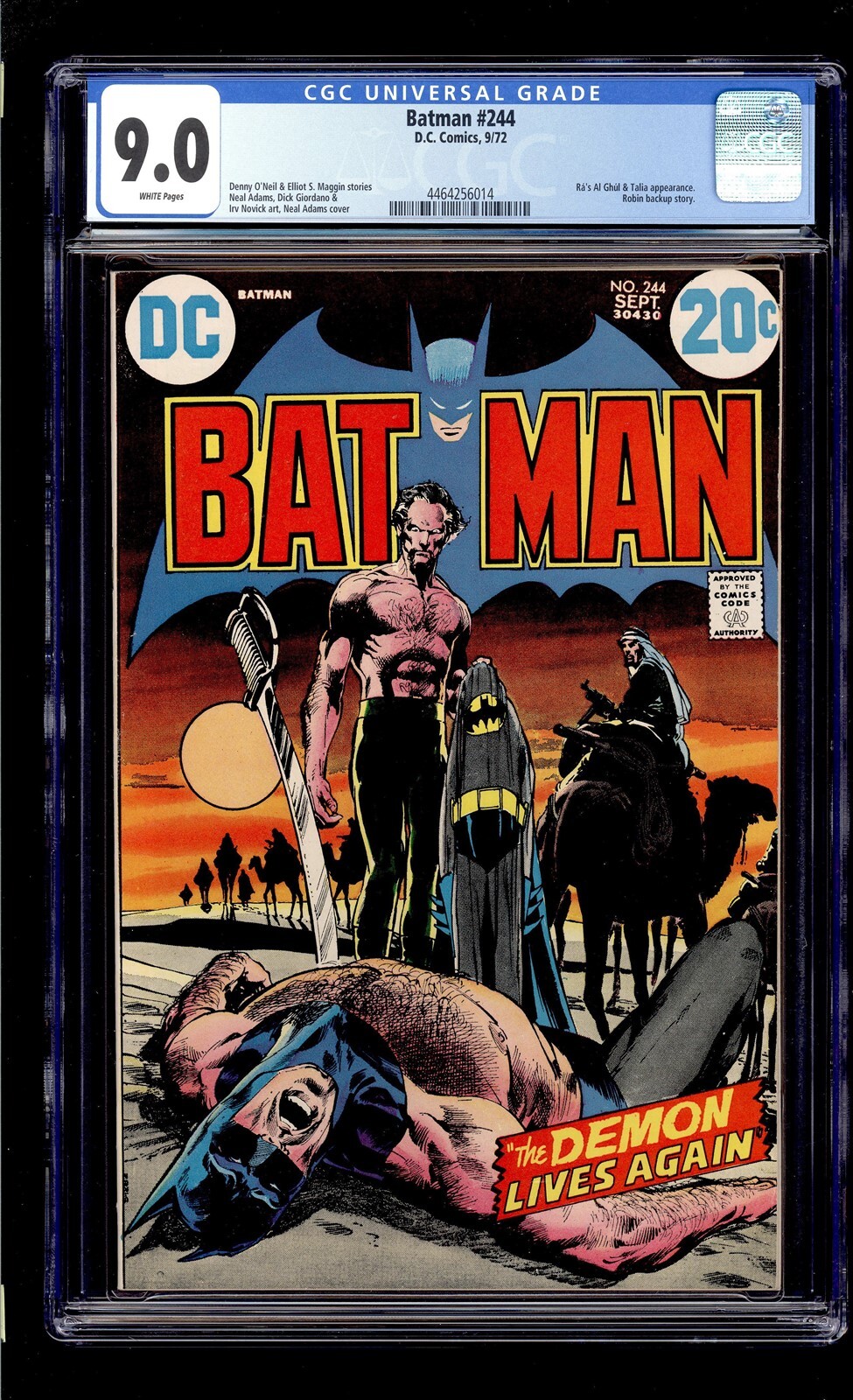 Batman #244 1972 CGC 9.0 VF/NM White High Definition Scans