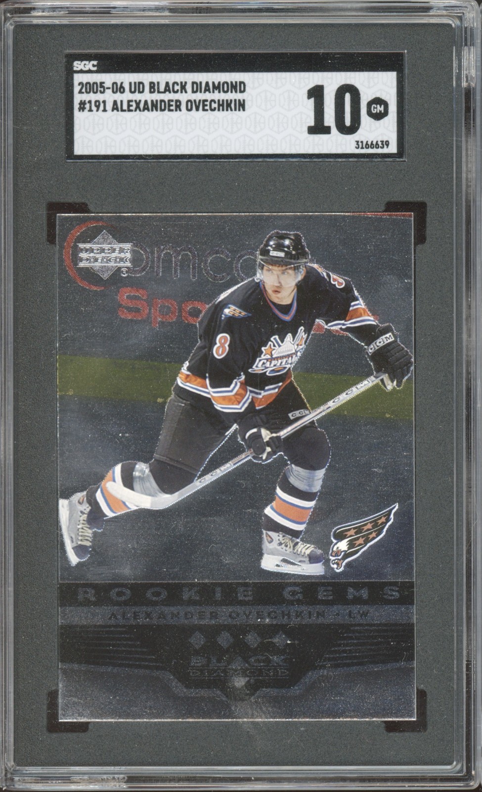 2005 Upper Deck Black Diamond #191 Alexander Ovechkin RC Rookie Gem Mint SGC 10