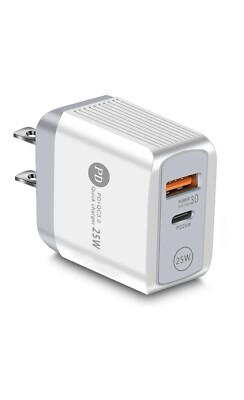 25W USB C Fast Wall Charger PD Power Adapter For iPad Samsung Galaxy Or Iphone
