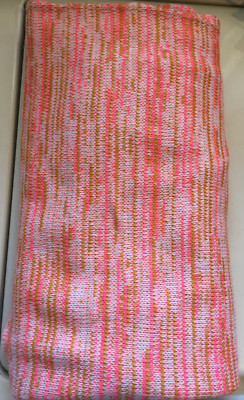Vintage Fabric Machine Knit Pink Gold Loop 57
