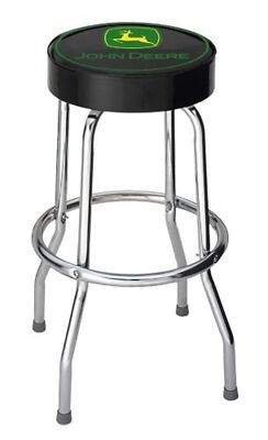 Plasticolor 004746R01 John Deere Logo Garage Stool,Black w/Deere Logo