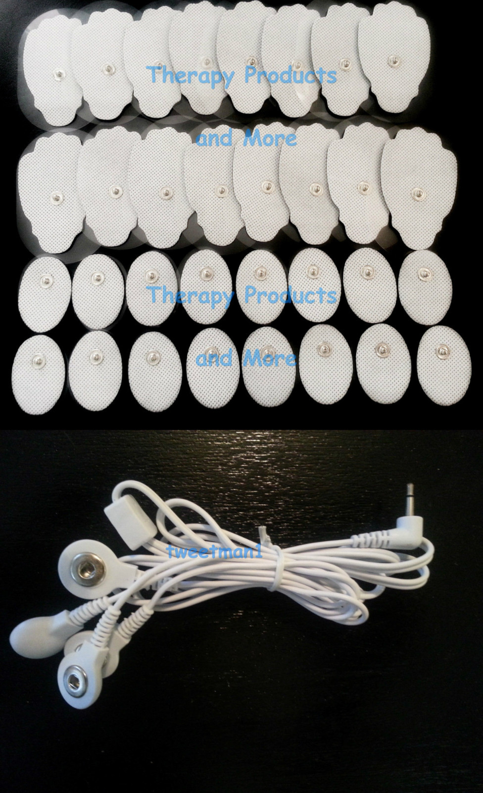 ELECTRODE LEAD CABLE (2.5mm)+16 LG, 16 SM OVAL PADS FOR PHYSIC...