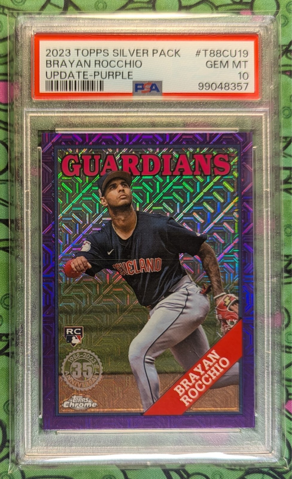 Brayan Rocchio 💎 PSA 10 GEM MINT 💎 2023 Topps RC T88CU-19
