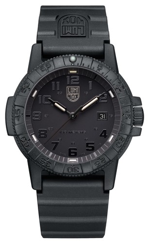 Pre-owned Luminox Xs.0321.bo.l Men's Leatherback Sea Turtle Analog Quartz Watch, Black