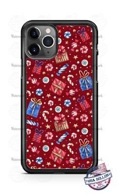 Christmas Holiday Ornaments Candy Cane Phone Case Fits iPhone 12 Samsung Google