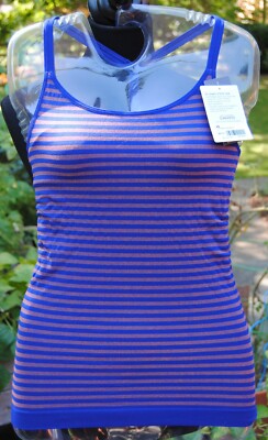 ATHLETA Up-Tempo Support Tank w/Bra Blue XS 0/2 NWT Retail $64