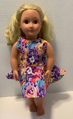 DOLL CLOTHES MY LITTLE PONY THEMED DRESS HOMEMADE FITS AMERICAN GIRL & 18'' DOLLS