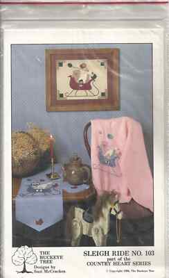 THE BUCKEYE TREE #103 SWEATSHIRT, PICTURE, TABLE RUNNER/NAPKINS APPLIQUÉ PATTERN