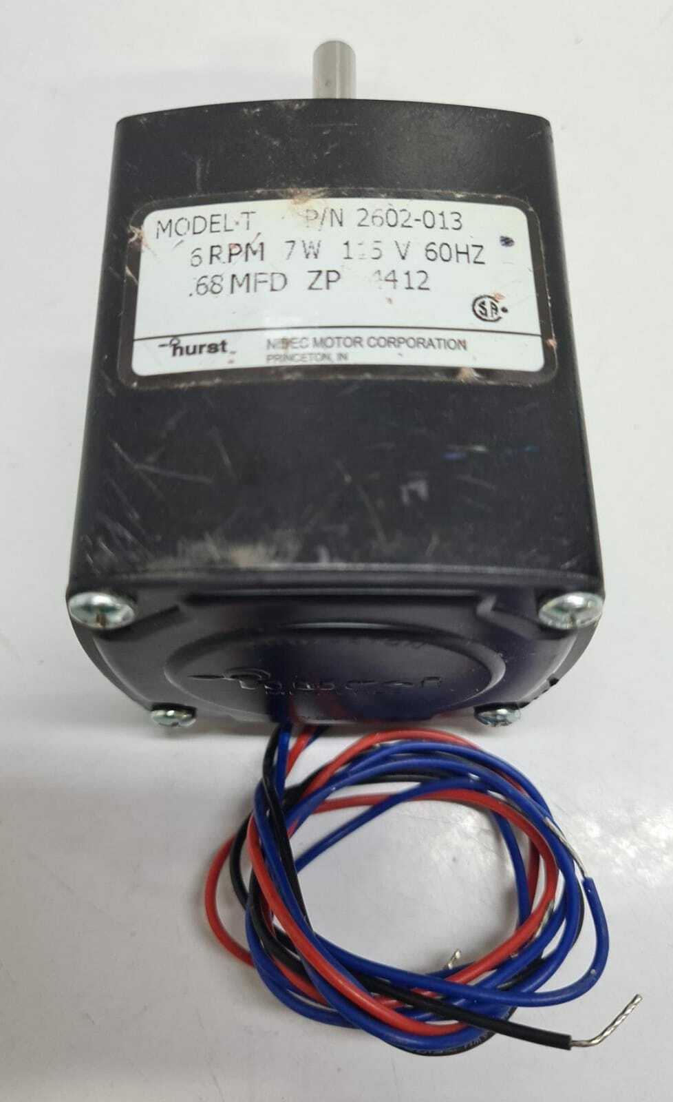 Hurst NIDEC Synchronous Motor 2602-013 T Gearmotor Low Speed