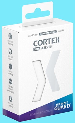 100 ULTIMATE GUARD CORTEX WHITE GLOSS STANDARD SIZE Card SLEEVES Deck Protector