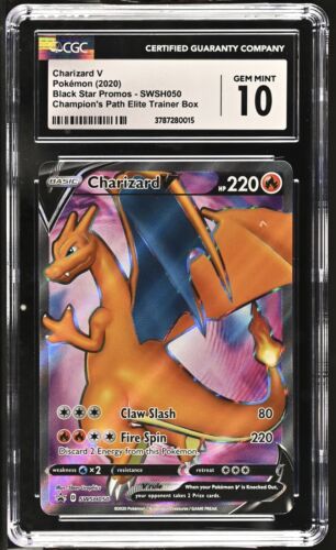 CGC MINT 10 Pokemon Charizard V Black Star Promos SWSH050 CGC MINT 10 Pokemon Charizard V Black Star Promos SWSH050