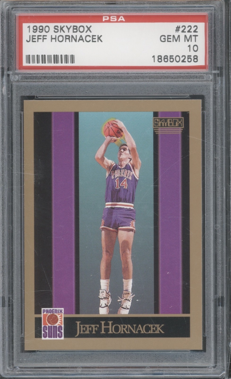 1990 Skybox Basketball #222 Jeff Hornacek Gem Mint PSA 10