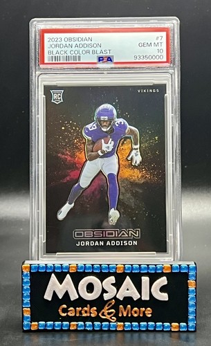 2023 Panini Obsidian Black Color Blast #7 Jordan Addison PSA