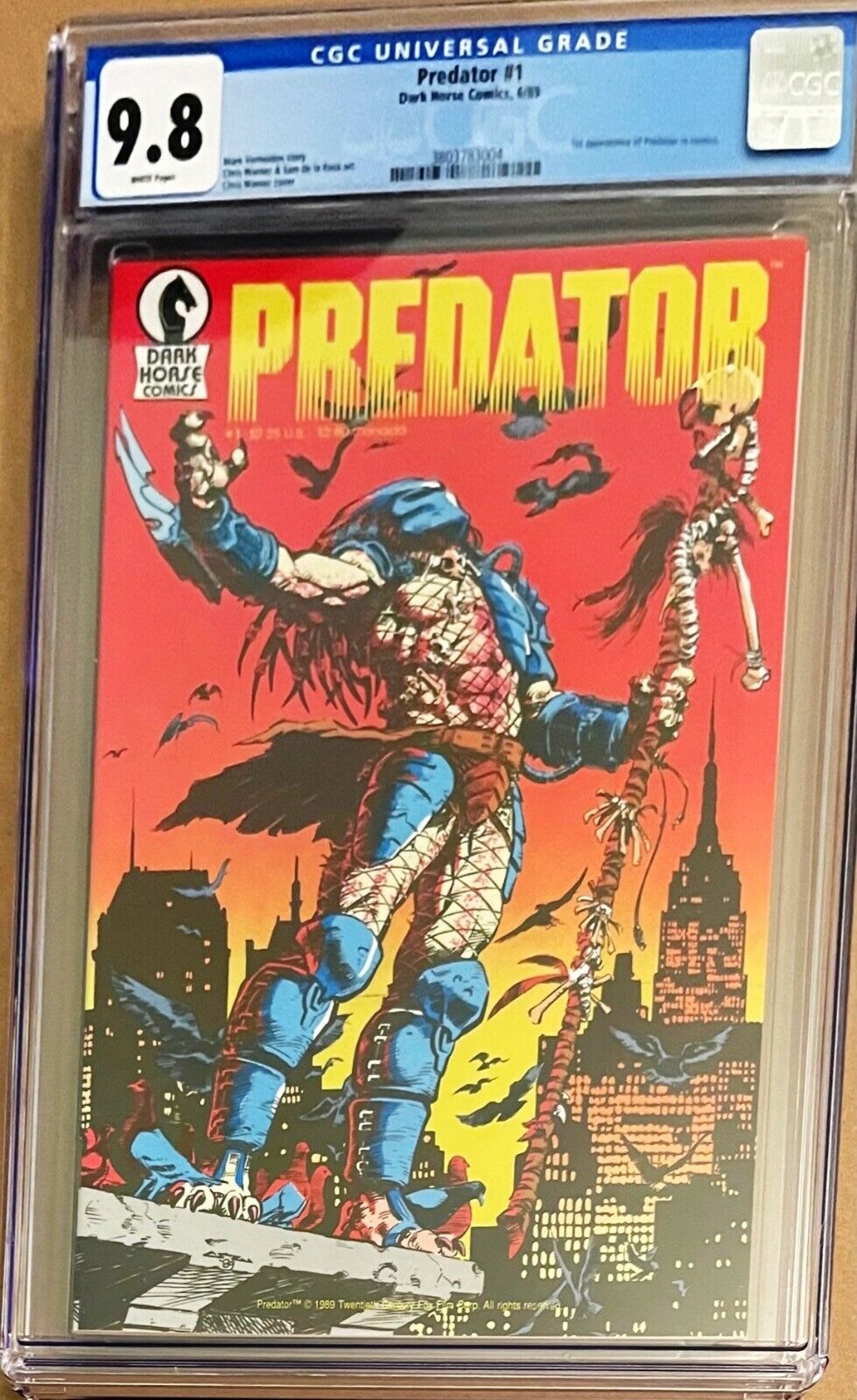 Predator #1 CGC 9.8 Dark Horse 1st print 1989 Chris Warner cover 1st appearance