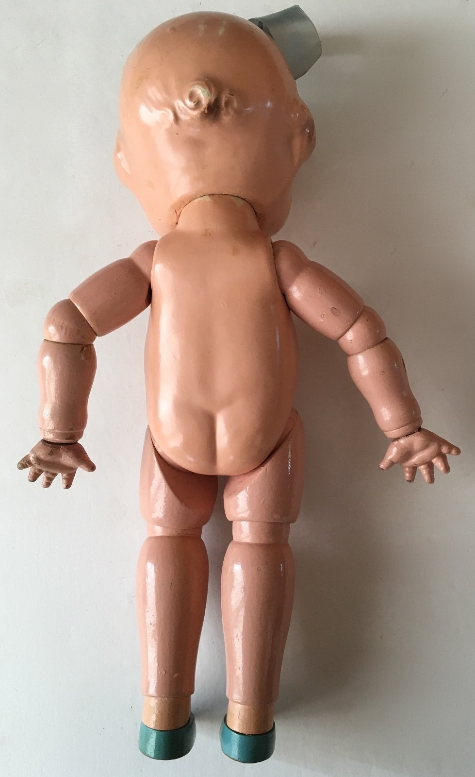 Antique Vintage Kallus Cameo Joy Doll Jointed Wood & Composition  14 3/4