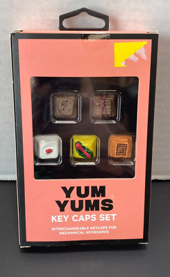 Yum Yums Key Caps Set Of 5 Interchangeable Mechanical Keyboard Fly tech~FOOD