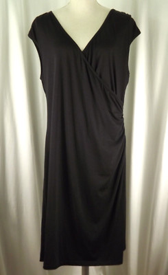 Alexis Taylor Cap Sleeve sz XXL/20 Junior Stretch  Black A-Line Dress NWT