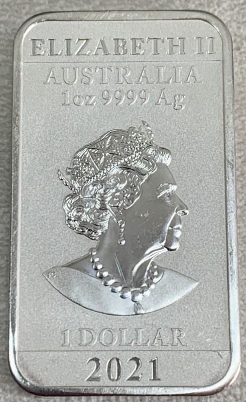 Elizabeth II, Australia, 2021, Dragon, 1 troy oz .999 Fine Silver