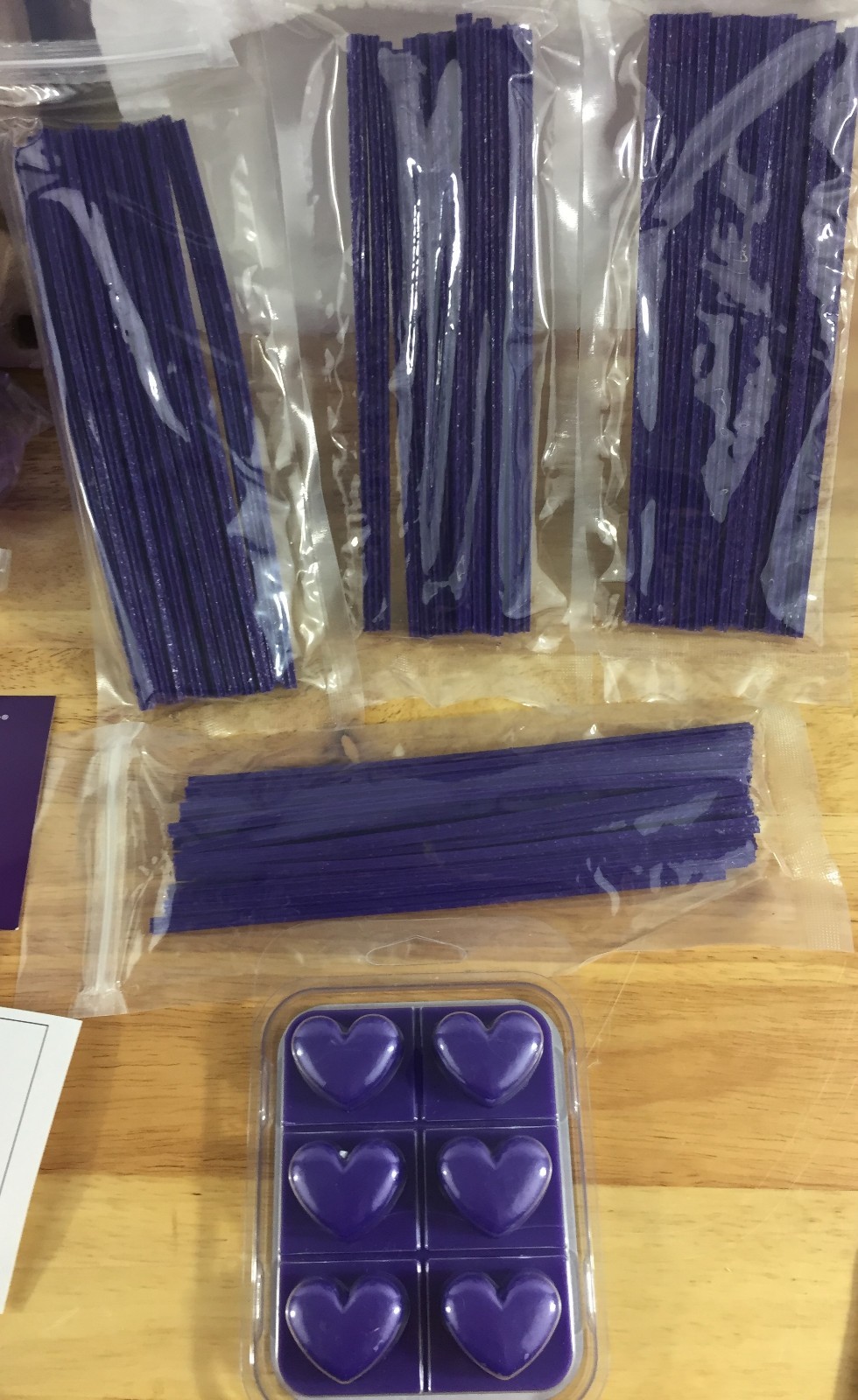 New Joy Mangano 92 Pc Forever Fragrant Heart Warmer & Sticks - PURPLE Color RARE