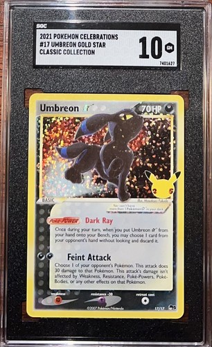 2021 Pokémon Umbreon-Gold Star PSA 10 PSA 10 2021 Umbreon Gold Star Pokemon Japanese Promo Card